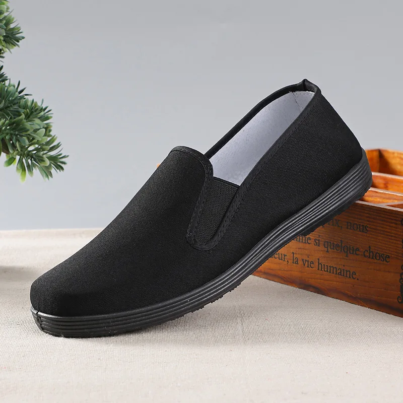 Beijing Men's Breathable Work Shoes Full Black Injection Moulded Sole Women's Labor Protection Tire Bottom Single Shoes thumbnail 4