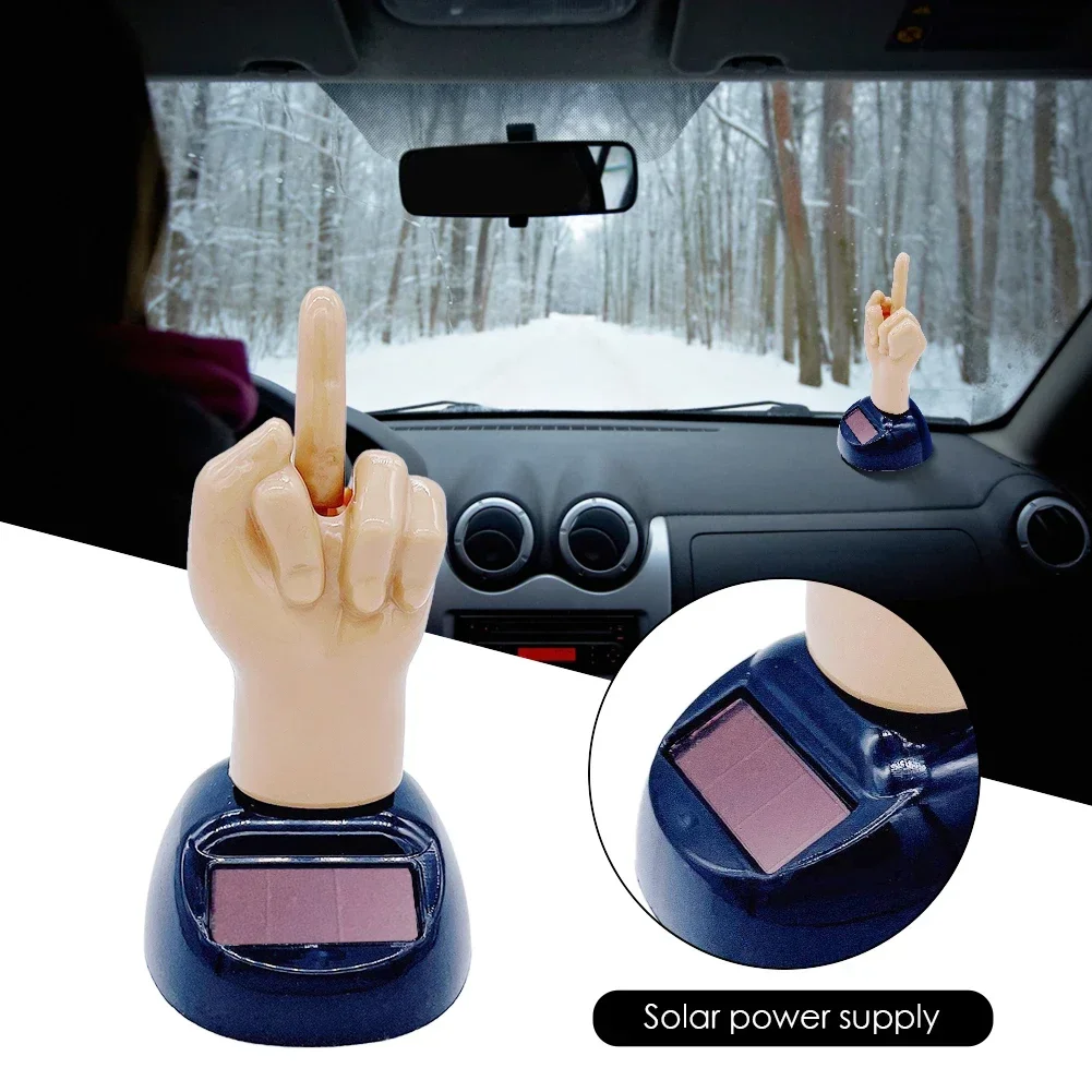 Solar Swing Doll Car Accessories Creative Cartoon Finger Cars Decoration Office Decoration Auto Decor Car Ornament Figurines thumbnail 2