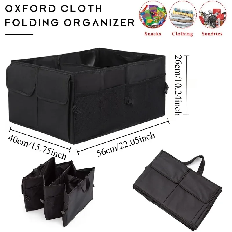 Big Capacity Car Storage Box Car Trunk Organizer Storage Tool thumbnail 5