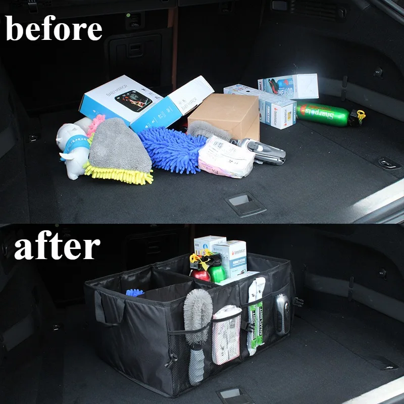 Big Capacity Car Storage Box Car Trunk Organizer Storage Tool thumbnail 4