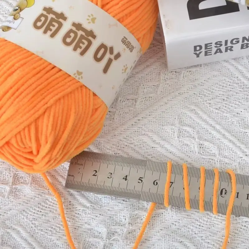 Fluffy Chenille Yarn for Crocheting doll thread Soft Bulky Velvet Yarn for Knitting Crochet Crafts Amigurumi Matte Chenille Yarn thumbnail 5