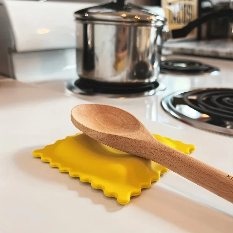 1pc Cute Cartoon Silicone Spoon Rest Heat-Resistant, Non-Slip Kitchen Counter Mat for Spoons & Ladles thumbnail 3