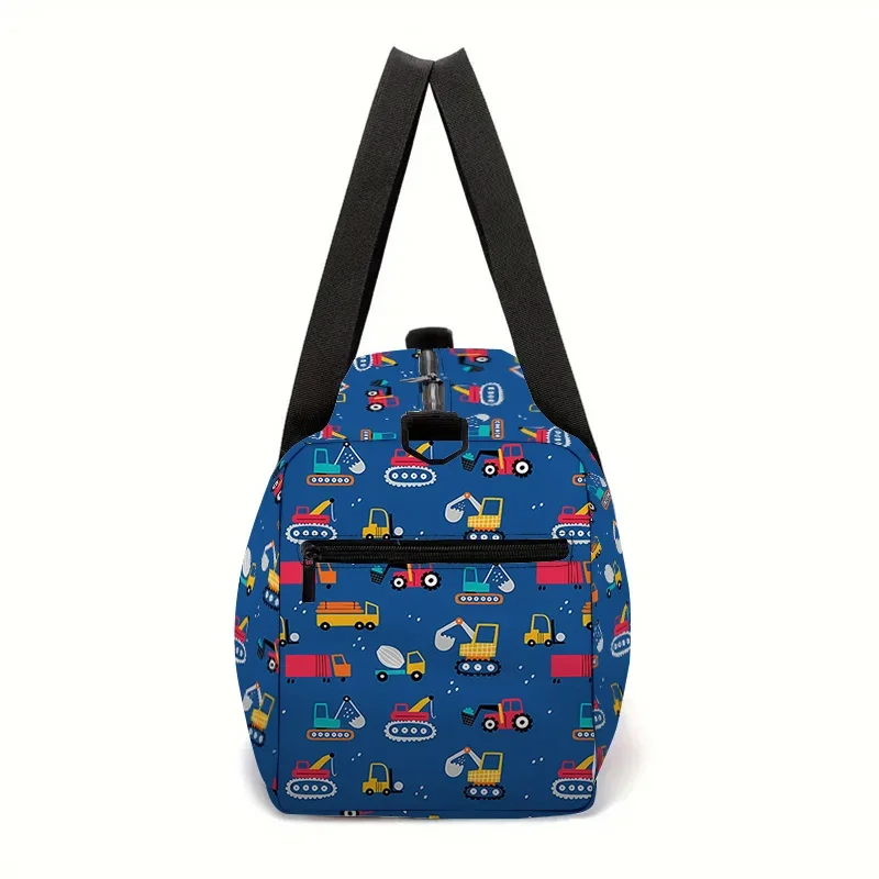 Excavator Truck Large Capacity Luggage Bag  For Boy And Girls Best Gifts 2D Flat Cartoon Travel Duffels Hand Bag For Children thumbnail 3