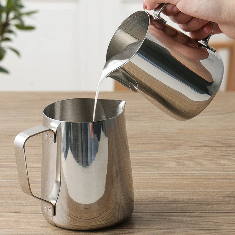 100/150/350/600ml Coffee Milk Frothing Jug Latte Art Milk Frother Pitcher Stainless Steel Measurement Jug Pot Coffee Accessorie thumbnail 6