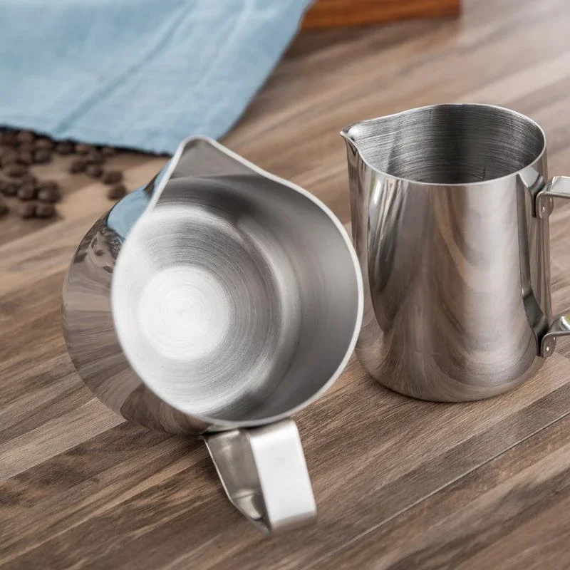 100/150/350/600ml Coffee Milk Frothing Jug Latte Art Milk Frother Pitcher Stainless Steel Measurement Jug Pot Coffee Accessorie thumbnail 3