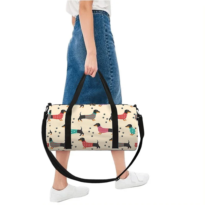 Cartoon Dog Large Capacity Luggage Bag  For Boy And Girls Best Gifts 2D Flat Cartoon Travel Duffels Hand Bag For Children thumbnail 4