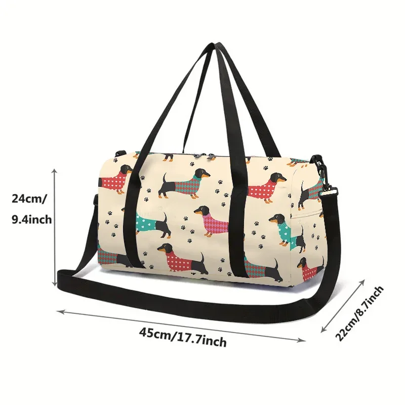 Cartoon Dog Large Capacity Luggage Bag  For Boy And Girls Best Gifts 2D Flat Cartoon Travel Duffels Hand Bag For Children thumbnail 2