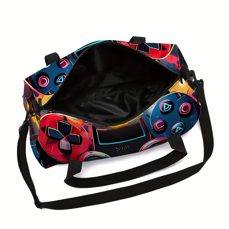 Neon Game Controller Large Capacity Luggage Bag  For Boy And Girls Best Gifts 2D Cartoon Travel Duffels Hand Bag For Children thumbnail 4
