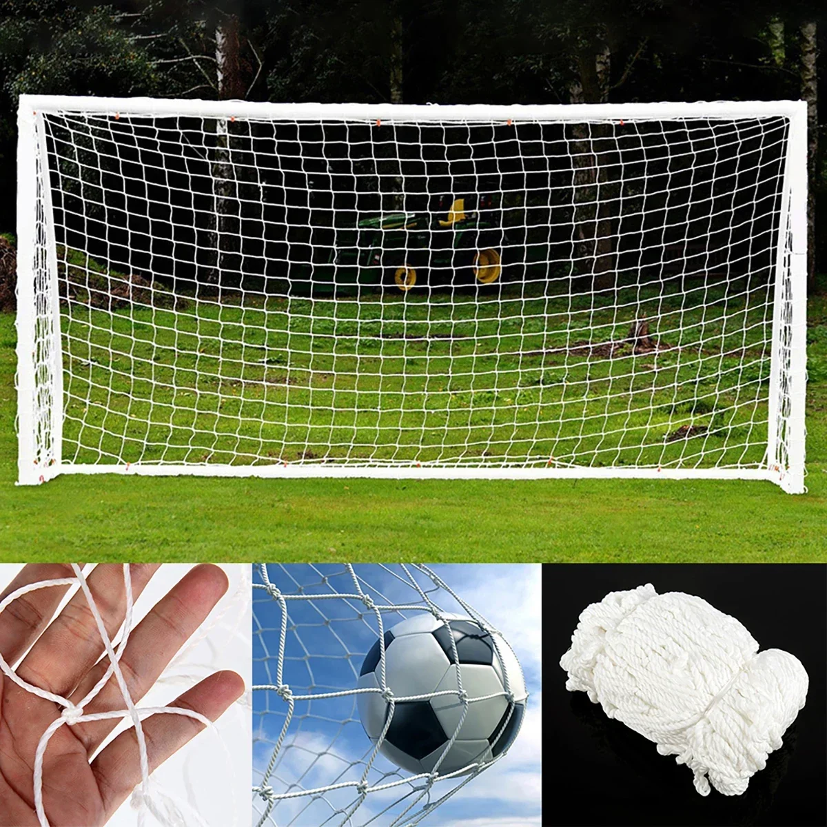 Full Size Football Net For Soccer Goal Post Junior Sports Training 1.8M X 1.2M ​2.4M X 1.8M ​​3.6M X 1.8M Football Net High Qual thumbnail 2