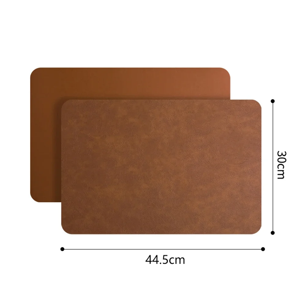 Faux Leather Placemats Set of 1/4/6pcs ,Heat Resistant Non-Slip Waterproof,Double-Sides,Kitchen Dining PU Table Place Mats thumbnail 2