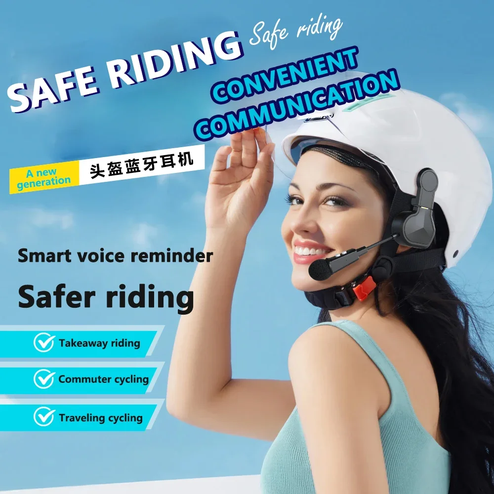 Motorcycle Bluetooth Headset with Clip Holder, Wireless Stereo Moto Helmet, Music Player, Handsfree Earphone thumbnail 2