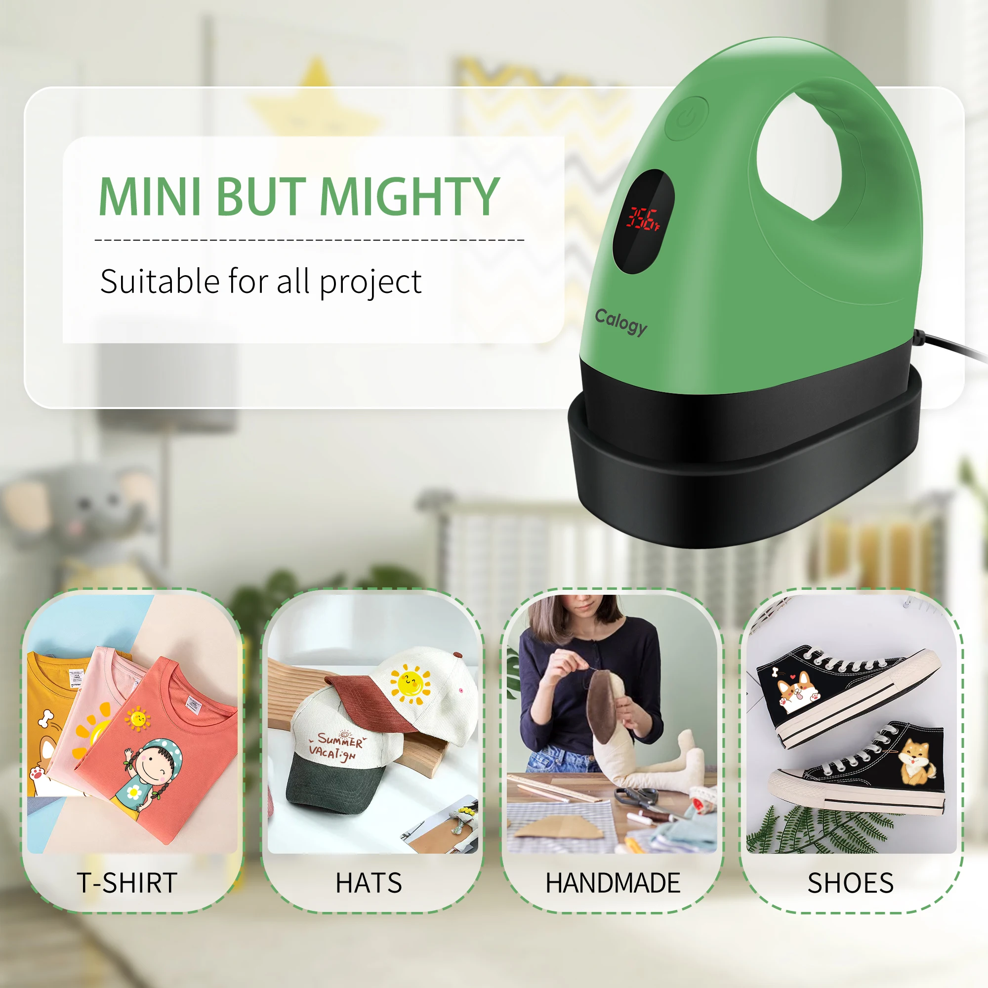|Calogy x SUPER BUD| Mini Heat Press Rosin Press Heat Transfer Machine 4 Levels Temp Constant Temp Control Insulated Safety Base thumbnail 6
