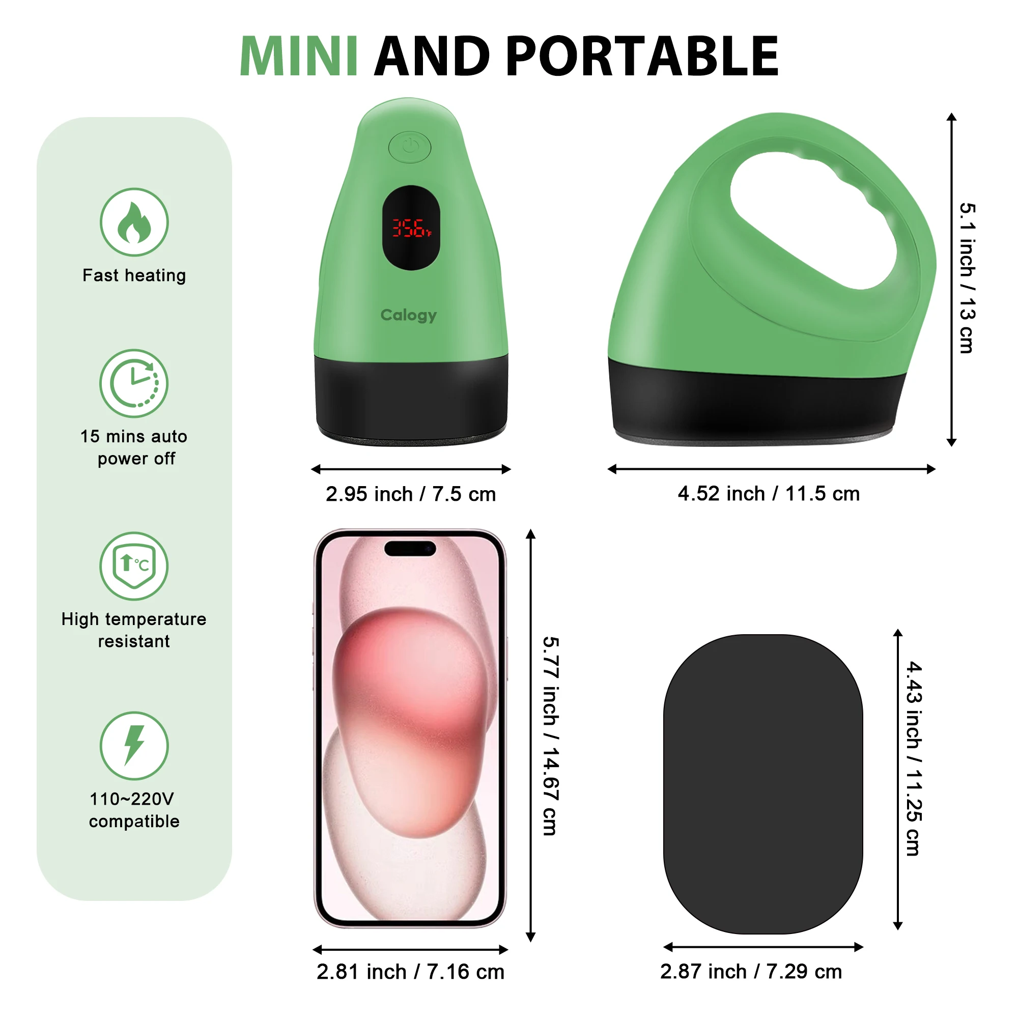 |Calogy x SUPER BUD| Mini Heat Press Rosin Press Heat Transfer Machine 4 Levels Temp Constant Temp Control Insulated Safety Base thumbnail 5