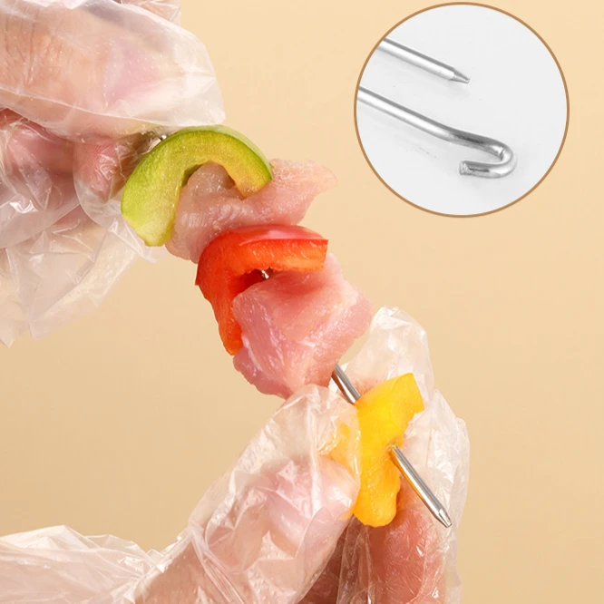12/24/48 Skewers  Air Fryer Stainless Steel Grill Vertical Skewer Hanging Oven Kebab Rack Kebab Holder Kitchen Gadgets Grill thumbnail 5