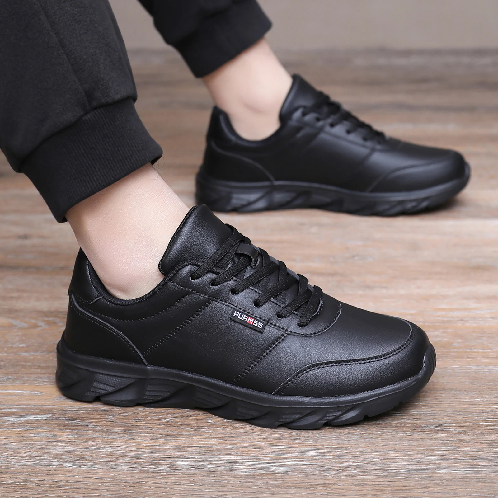 Men Shoes Soft Moccasin Shoes Comfortable Casual Shoes for Men Solid Black White Walking Men Sneakers Footwear Plus Size 39-46 thumbnail 3