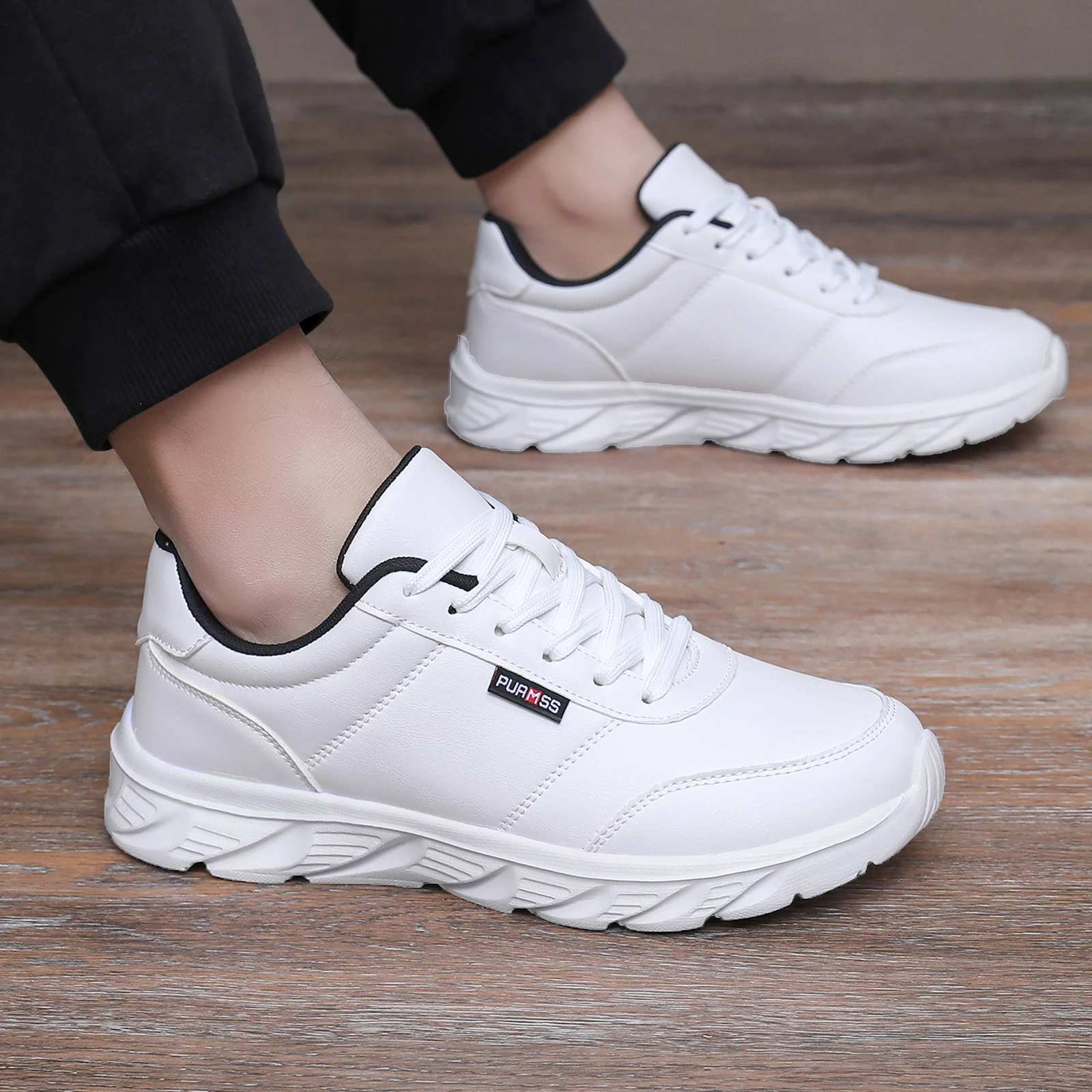 Men Shoes Soft Moccasin Shoes Comfortable Casual Shoes for Men Solid Black White Walking Men Sneakers Footwear Plus Size 39-46 thumbnail 6