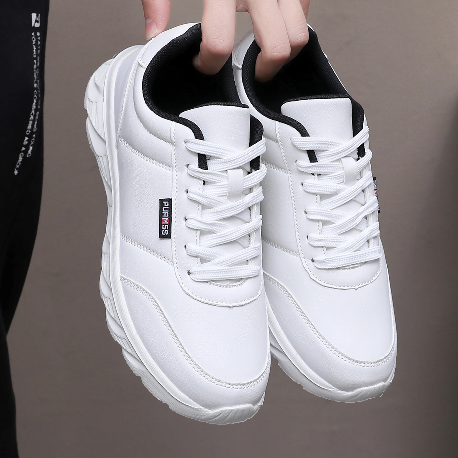Men Shoes Soft Moccasin Shoes Comfortable Casual Shoes for Men Solid Black White Walking Men Sneakers Footwear Plus Size 39-46 thumbnail 5