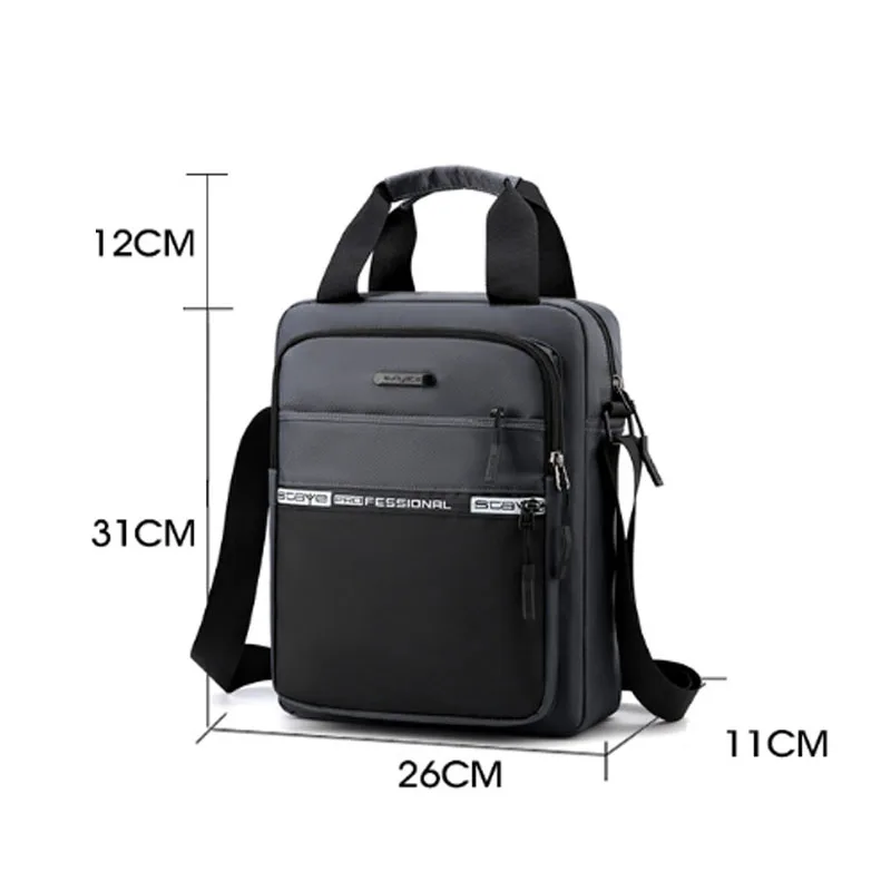 Men's Business Shoulder Bag Fashion Casual Solid Color Large Capacity High Quality Oxford Cloth Waterproof Multifunctional Bag thumbnail 5