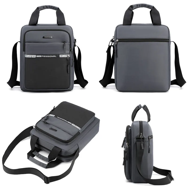 Men's Business Shoulder Bag Fashion Casual Solid Color Large Capacity High Quality Oxford Cloth Waterproof Multifunctional Bag thumbnail 3
