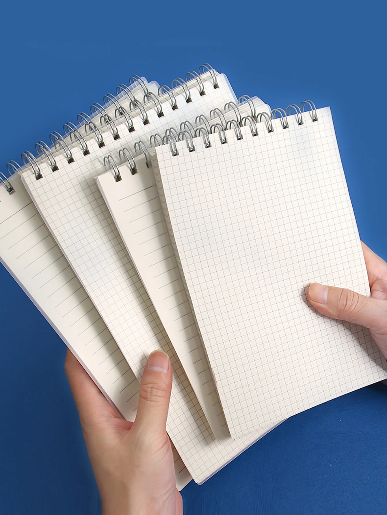 1 flip up coil notebook, simple grid, horizontal line, vertical flip notebook A5/B5/A4, thick horizontal line notebook, student thumbnail 4