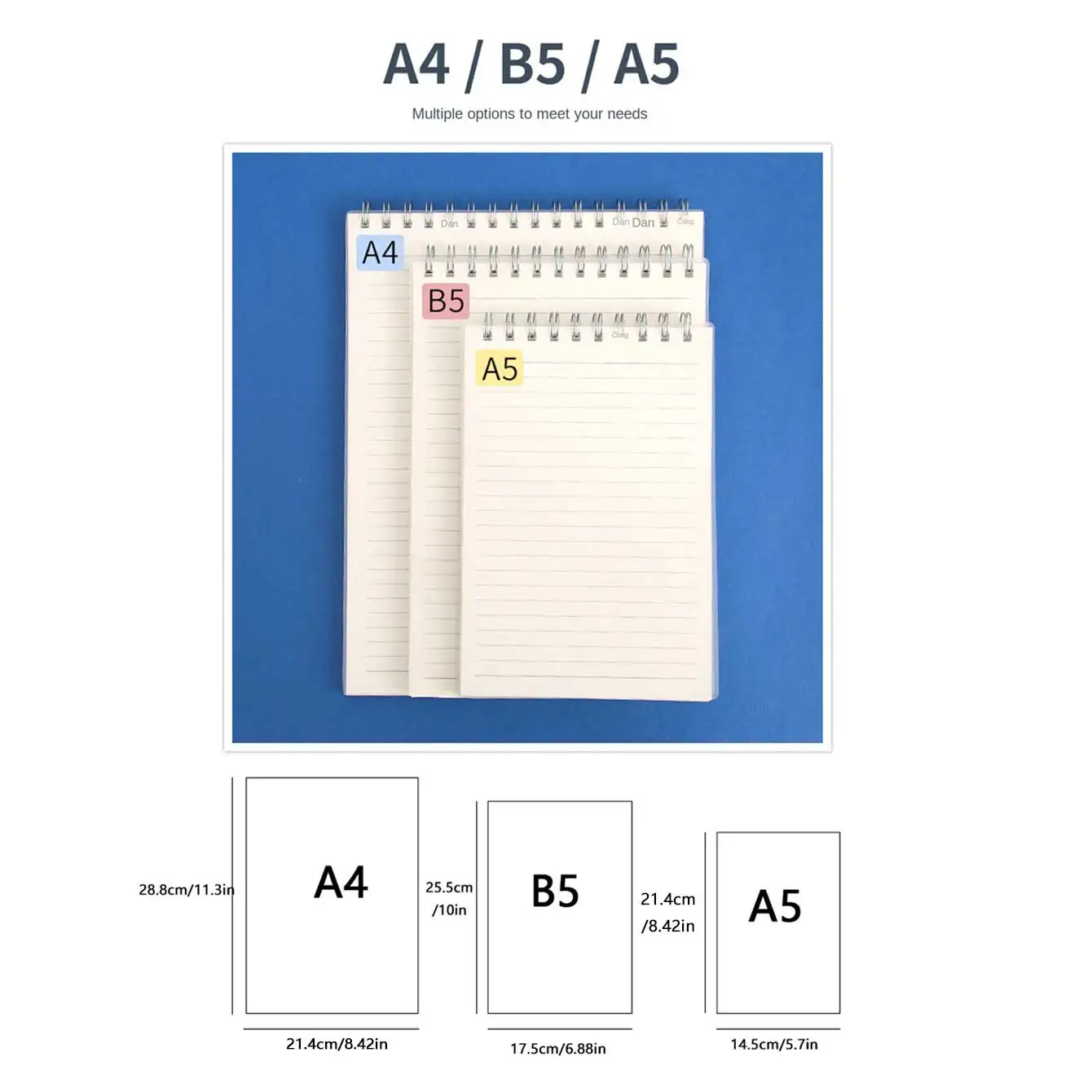 1 flip up coil notebook, simple grid, horizontal line, vertical flip notebook A5/B5/A4, thick horizontal line notebook, student thumbnail 6