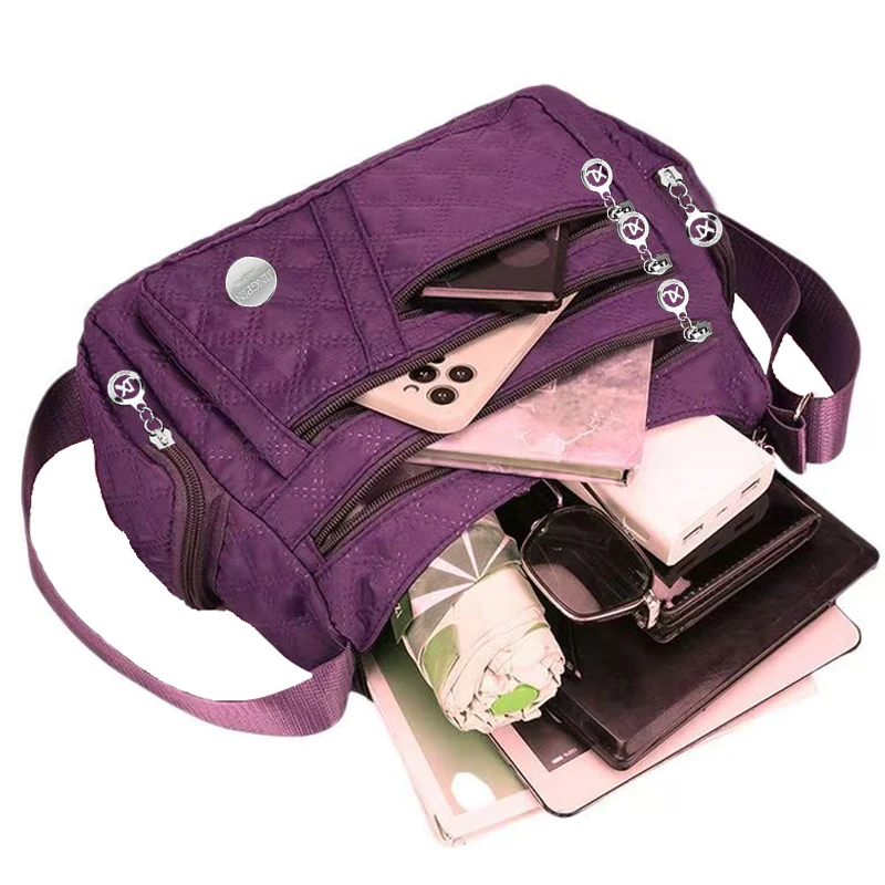 Square-shaped, versatile men's and women's crossbody bag, new style large bag, fabric bag, Oxford style shoulder bag, fashionabl thumbnail 4