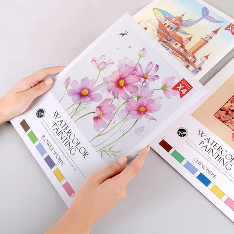 Bview Art Parent-Child Gouache Painting Kit with Watercolor Pads, DIY Coloring Notepad for Kids & Stress Relief Art Supplies thumbnail 3