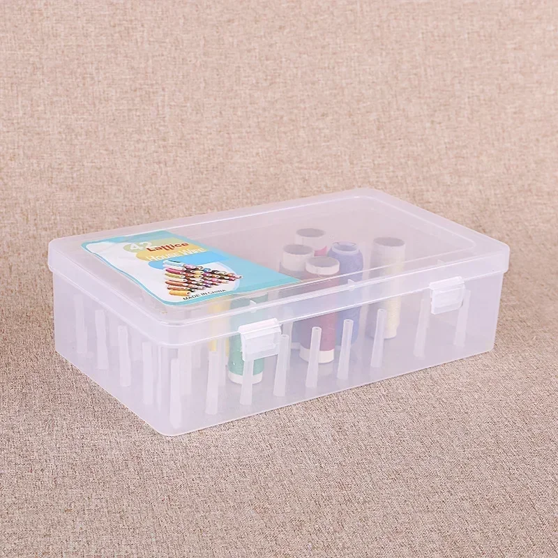 42 Grid Sewing Thread Storage Box Organizing Case Sewing Organizer Plastic Transparent Spools Case Bobbin Holder Container Spool thumbnail 2