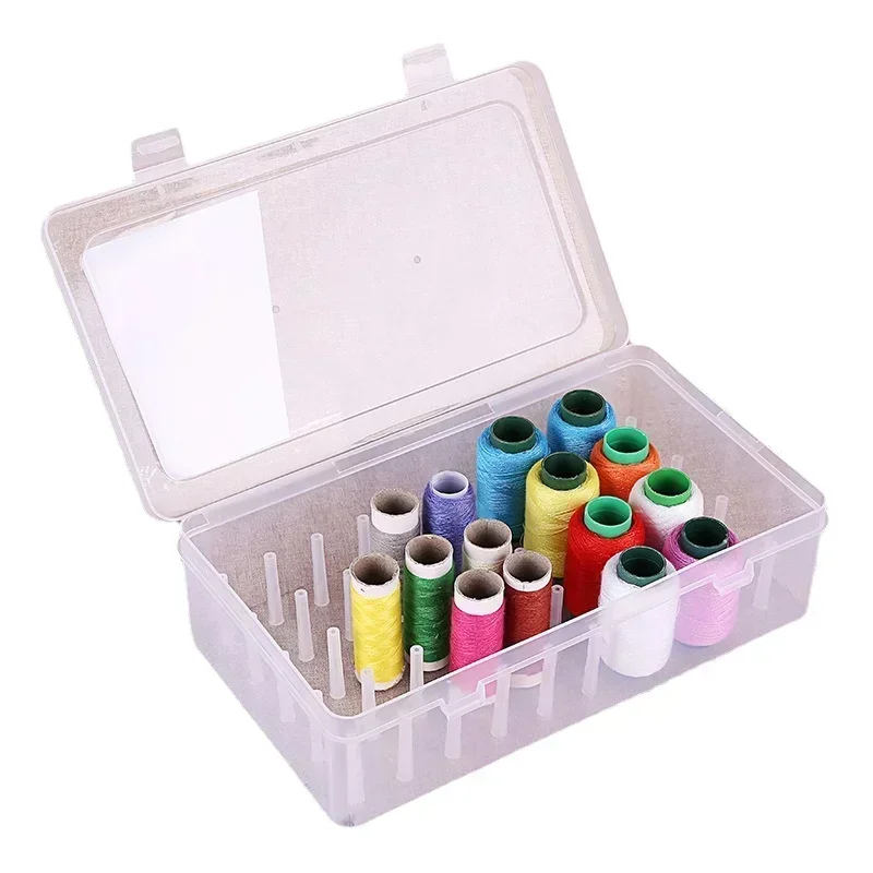 42 Grid Sewing Thread Storage Box Organizing Case Sewing Organizer Plastic Transparent Spools Case Bobbin Holder Container Spool thumbnail 3