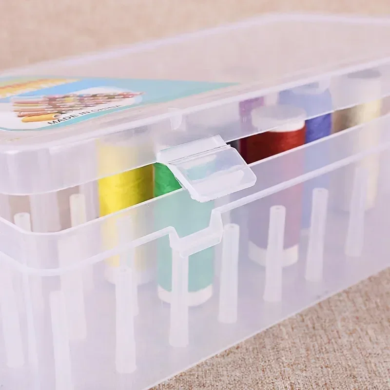 42 Grid Sewing Thread Storage Box Organizing Case Sewing Organizer Plastic Transparent Spools Case Bobbin Holder Container Spool thumbnail 4