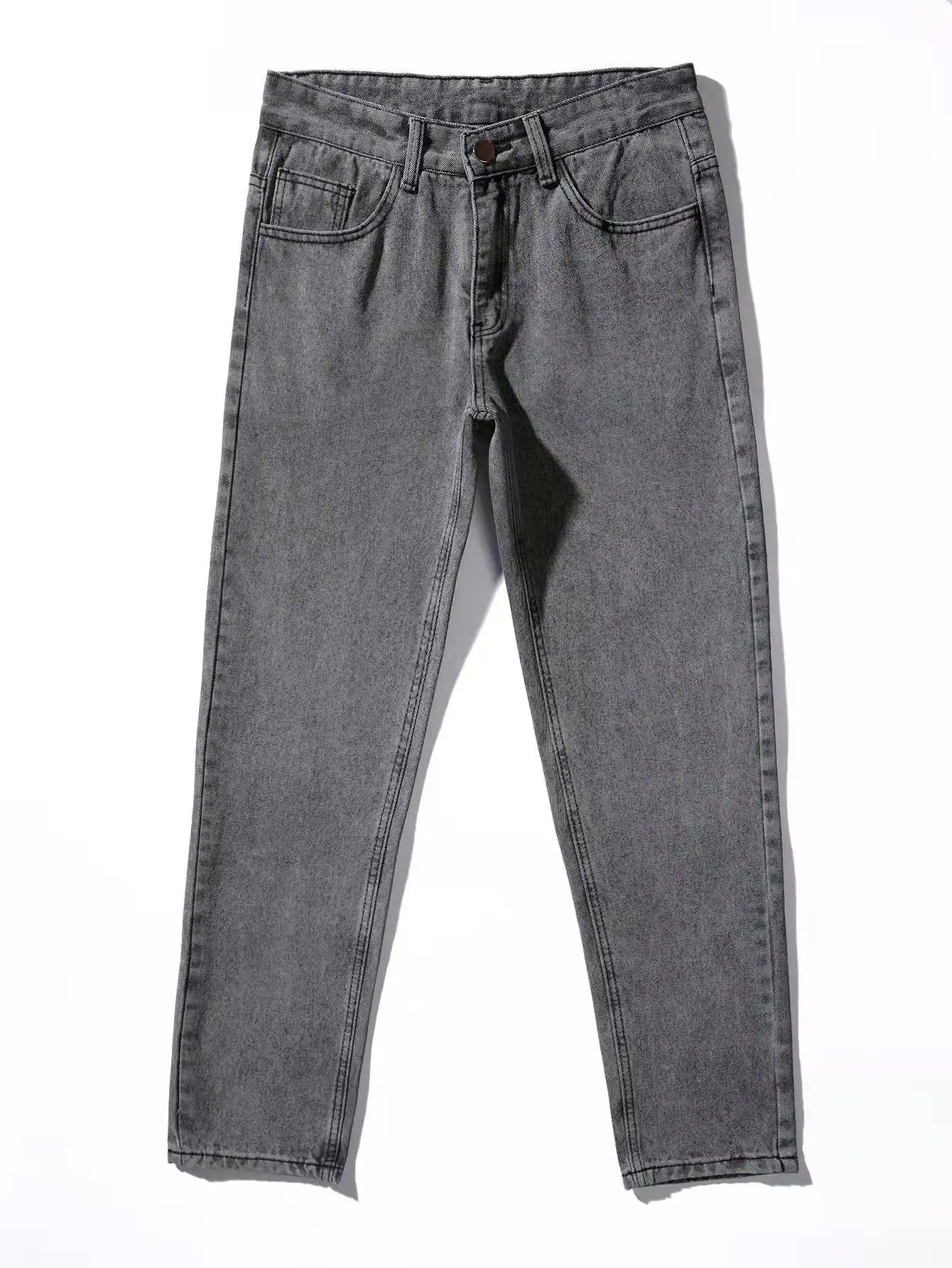 2025 New Business Men's Jeans Casual Straight Stretch Fashion Classic Blue Black Work Denim Trousers Male Brand Clothing S-3XL thumbnail 4