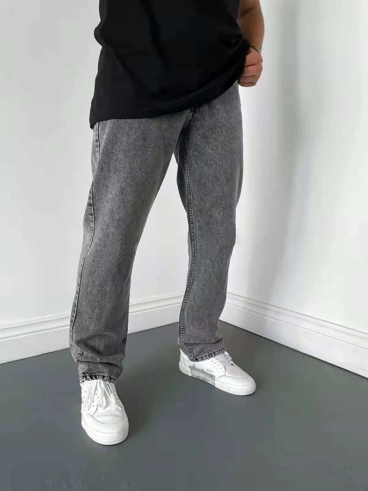 2025 New Business Men's Jeans Casual Straight Stretch Fashion Classic Blue Black Work Denim Trousers Male Brand Clothing S-3XL thumbnail 3