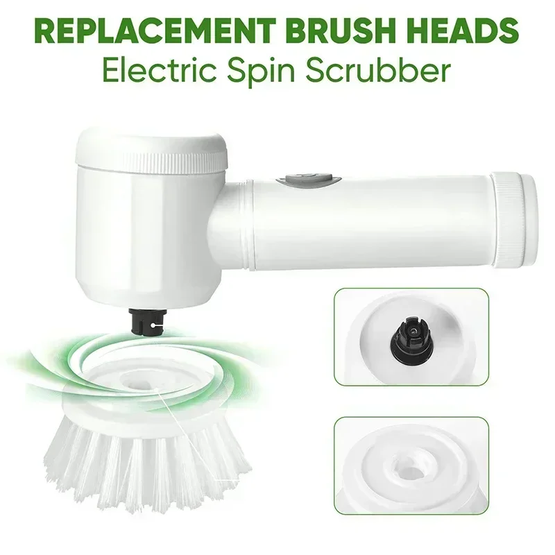 Electric Spin Scrubber Cordless Spin Scrubber with 5 Replaceable Brush Heads Electric Cleaning Brush Cleaning Tools thumbnail 3