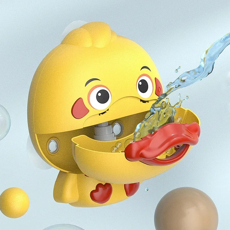 Bubble Duck Baby Bath Toy Funny Toddler Bath Bubble Maker Pool Swimming Bathtub Soap Machine Bathroom Toys for Children Kids thumbnail 2