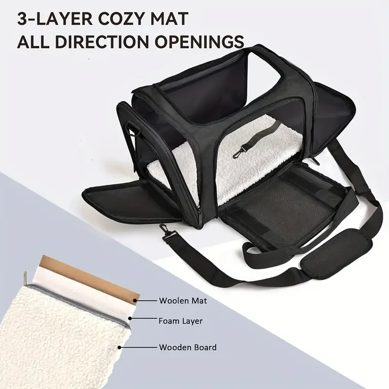 Pet Carrier Bag Side Ventilated Backpack Cat Pet Carriers Dog Travel Bag Airline Approved Transport for Small Dogs Cats Outgoing thumbnail 2