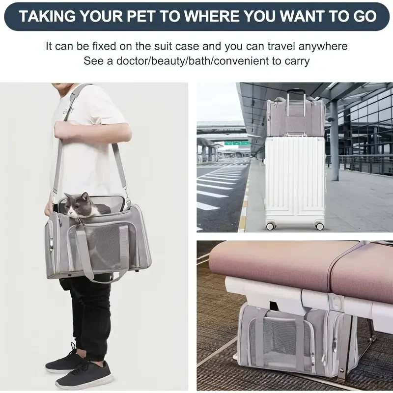 Pet Carrier Bag Side Ventilated Backpack Cat Pet Carriers Dog Travel Bag Airline Approved Transport for Small Dogs Cats Outgoing thumbnail 5