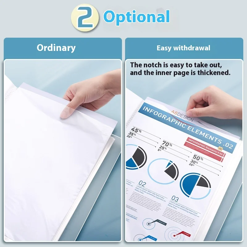 5 Colors A4 Plastic Budget Binder File Folders Documents Booklet Leaflet 100 Pages Office Student Supplies Desk Organizer thumbnail 3