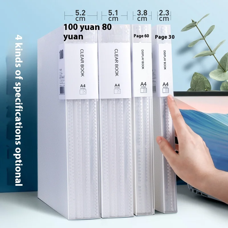 5 Colors A4 Plastic Budget Binder File Folders Documents Booklet Leaflet 100 Pages Office Student Supplies Desk Organizer thumbnail 4