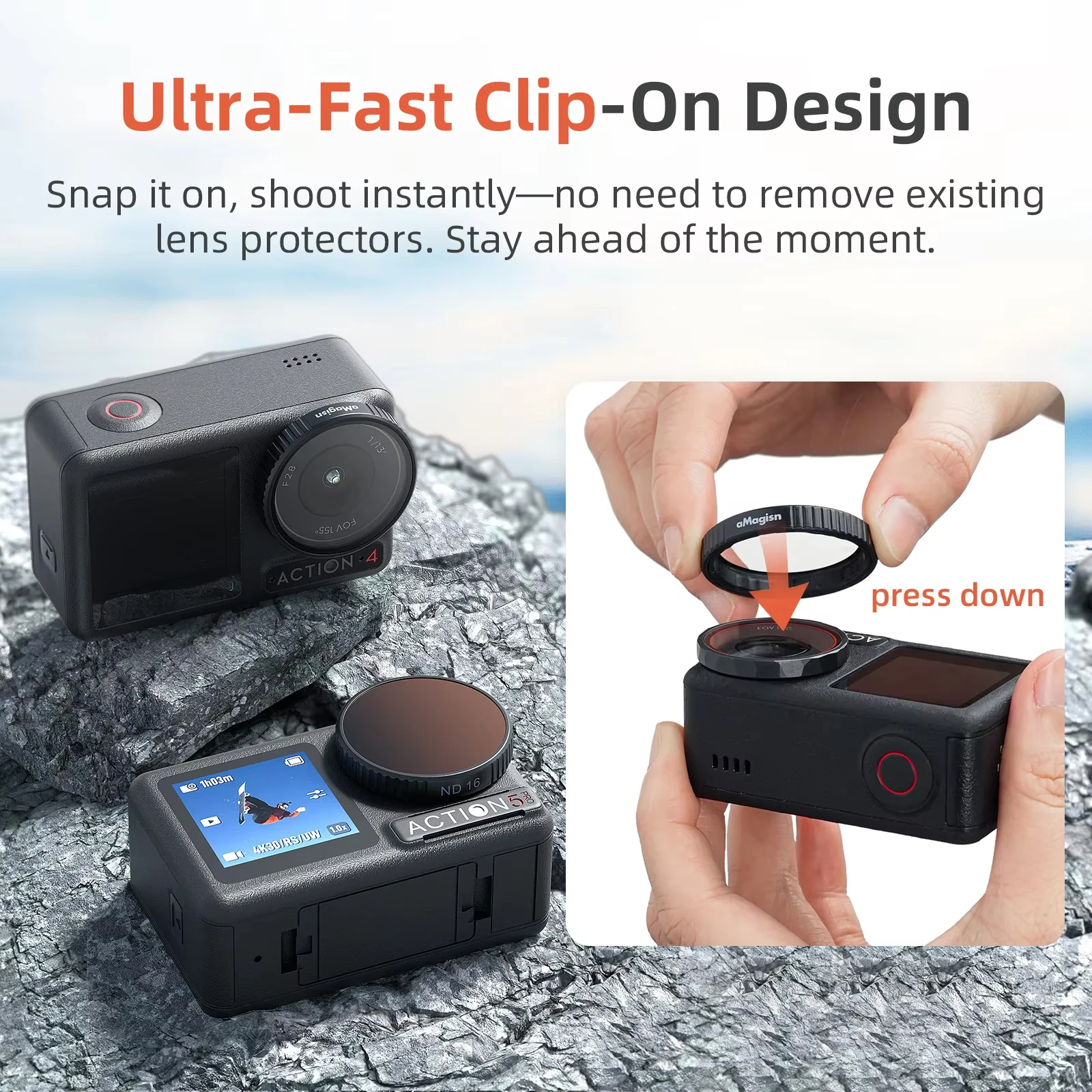 Lens Filter Set for DJI Osmo Action 5 Pro/Action 4/3 Camera Filter UV CPL ND8/16/32/64 Optical Glass Polarizer Filters Accessory thumbnail 4