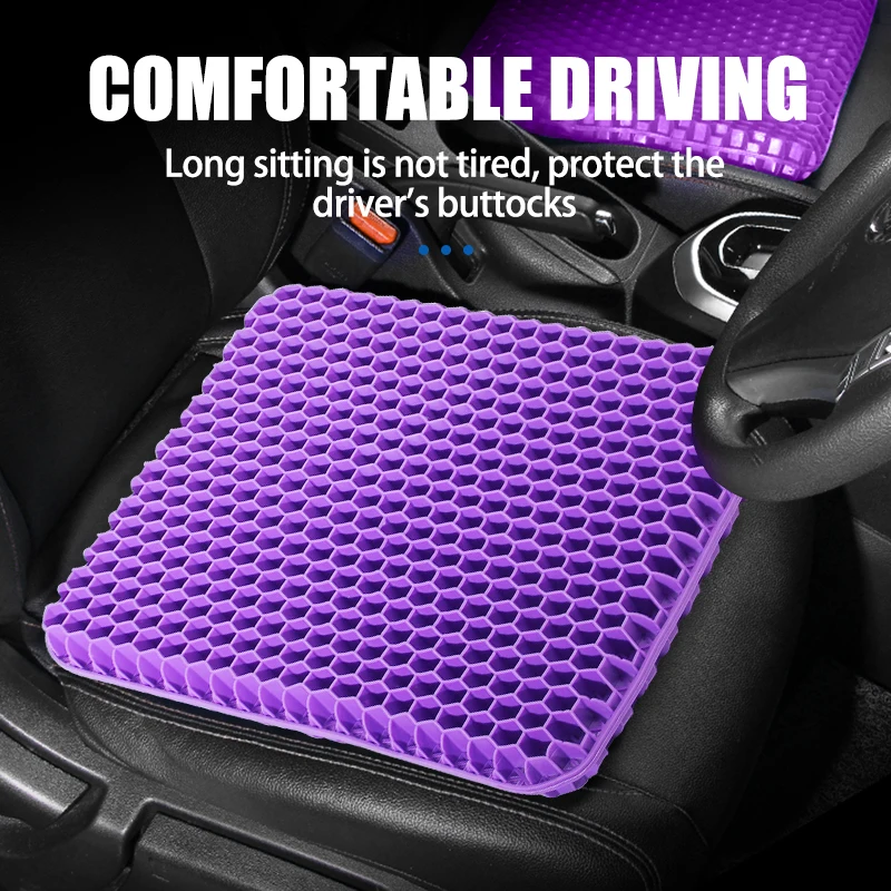 Gel Seat Cushion Summer Breathable Honeycomb Design For Pressure Relief Back Tailbone Pain - Home Office Wheelchair Chair Cars thumbnail 3