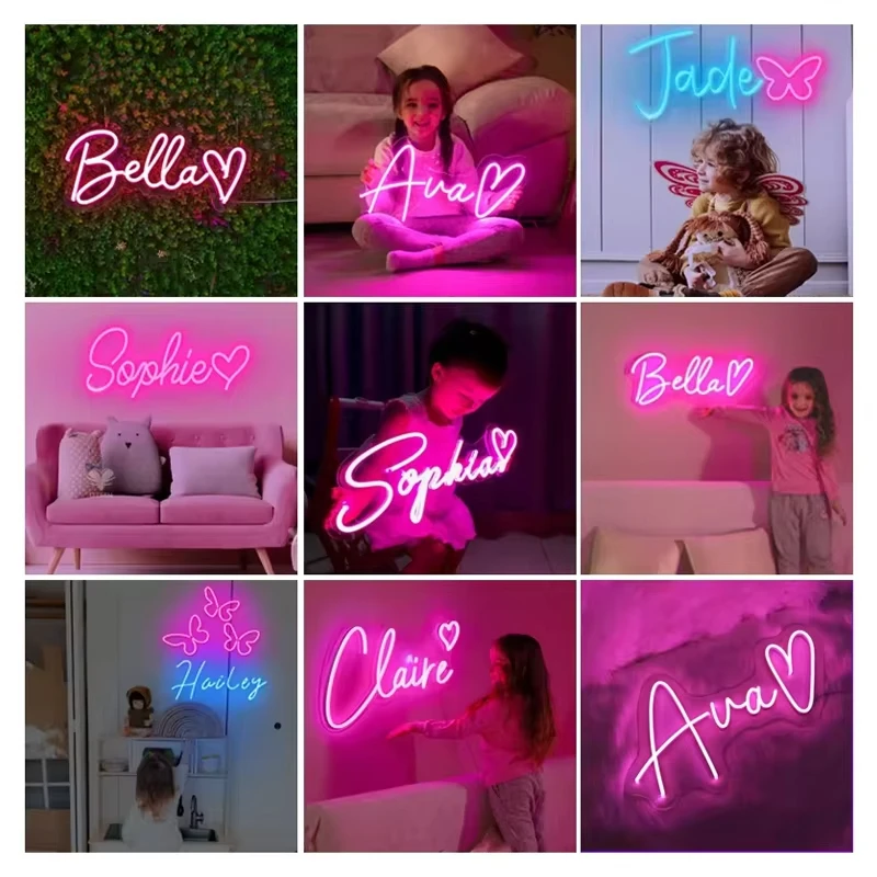 Custom Neon Sign Private Dimmable LED Light for Family Birthday Bar Wedding Party Company Business Logo Neon Sign Night Lights thumbnail 5