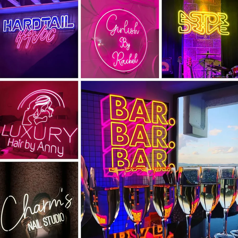 Custom Neon Sign Private Dimmable LED Light for Family Birthday Bar Wedding Party Company Business Logo Neon Sign Night Lights thumbnail 4