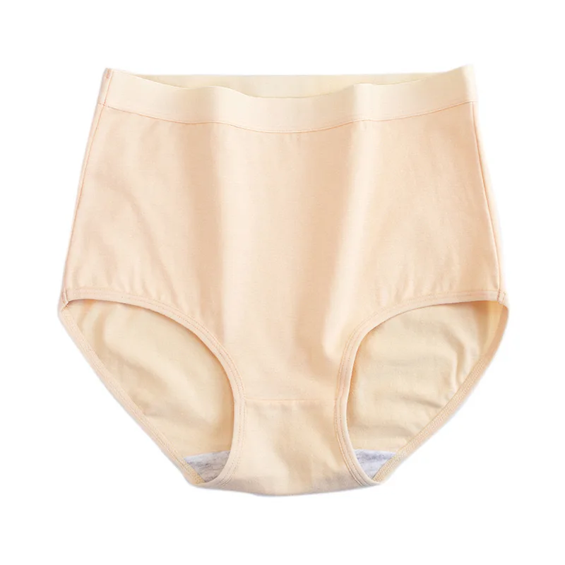 3pcs Cotton Women Panties Lady Plus Size Underwear Large Size High Waist Briefs Breathable Solid Color Female Lingerie thumbnail 6