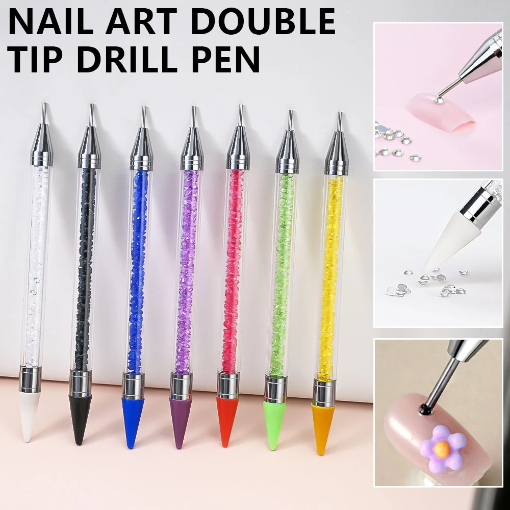 1pc Wax Nail Rhinestone Picker Dotting Pen Dual-ended Wax Pencil For Rhinestones Tip Crystal & Gem Nail Art Tool for DIY Manicur thumbnail 2