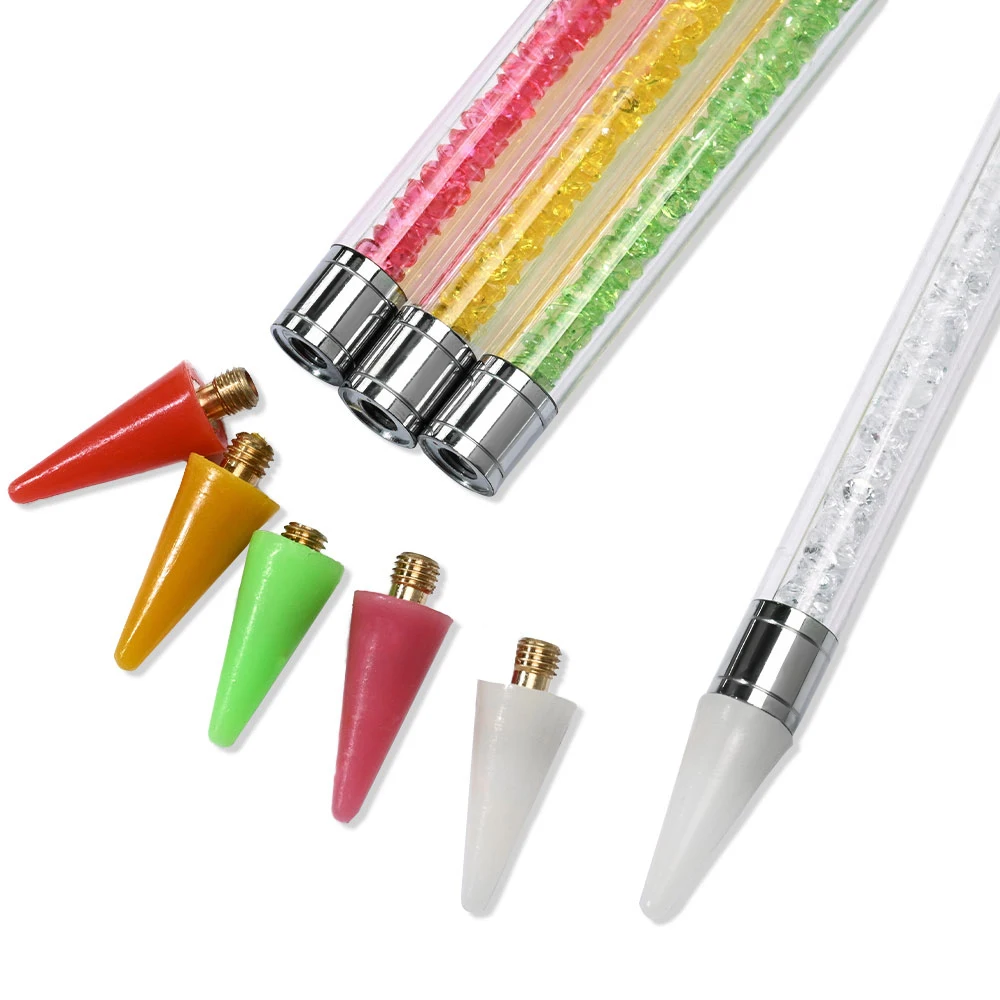 1pc Wax Nail Rhinestone Picker Dotting Pen Dual-ended Wax Pencil For Rhinestones Tip Crystal & Gem Nail Art Tool for DIY Manicur thumbnail 5