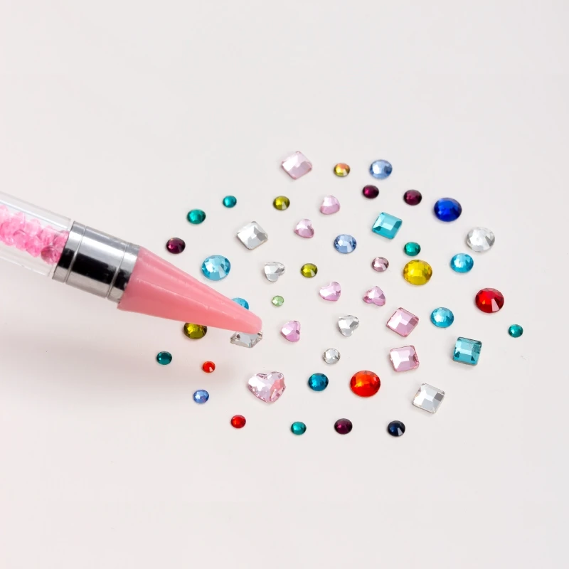 1pc Wax Nail Rhinestone Picker Dotting Pen Dual-ended Wax Pencil For Rhinestones Tip Crystal & Gem Nail Art Tool for DIY Manicur thumbnail 4