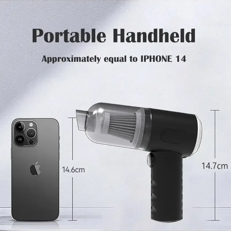 Wireless Car Vacuum Cleaner USB Charging 1200mAh Portable Cleaning Appliance Mini Wet and Dry Blow Vacuum Cleaner Household thumbnail 3