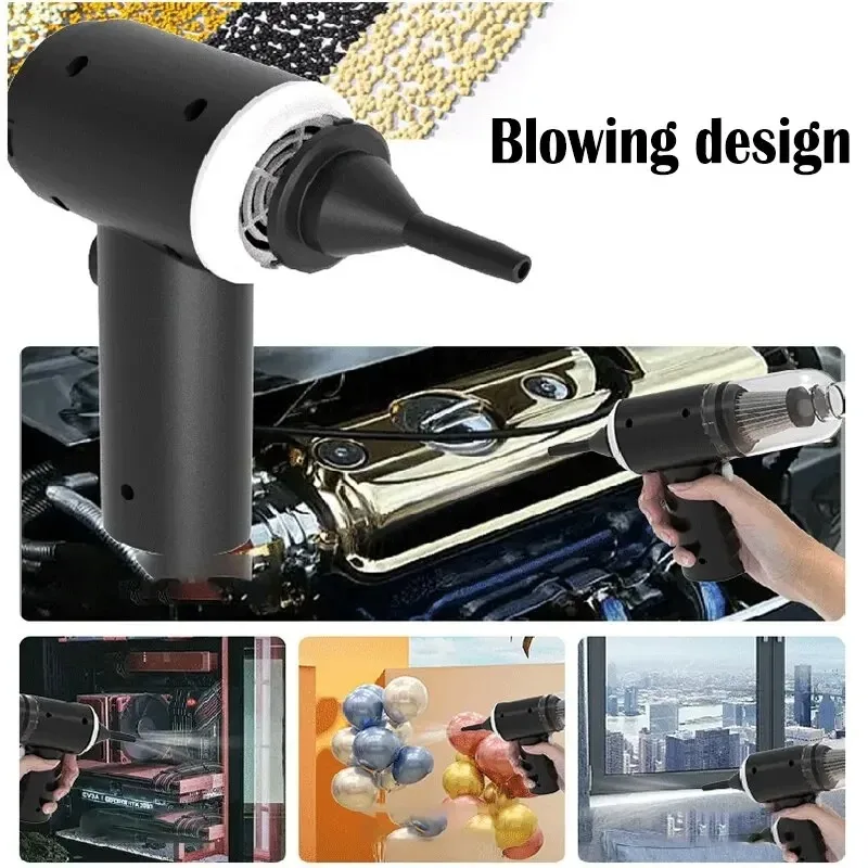 Wireless Car Vacuum Cleaner USB Charging 1200mAh Portable Cleaning Appliance Mini Wet and Dry Blow Vacuum Cleaner Household thumbnail 4