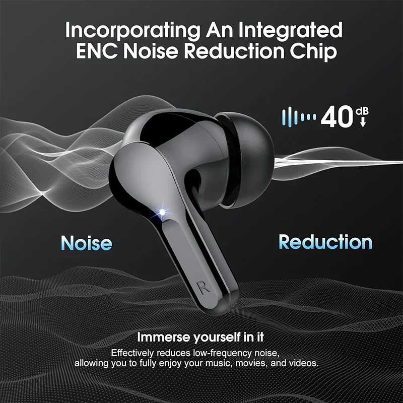 New Wireless Earbuds HiFi Stereo Headphones BT5.3 with ENC Noise Cancelling 48H LED Display Ear Buds IP7 Waterproof Earphones thumbnail 5
