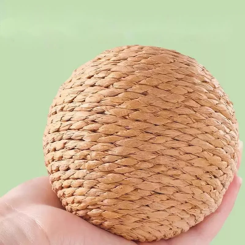 Interactive Sisal Cat Scratching Ball Toy For Kitten Teeth Cleaning Anti Bite 10CM Super Big Cat Ball Sounding Toy Pet Supplies thumbnail 2